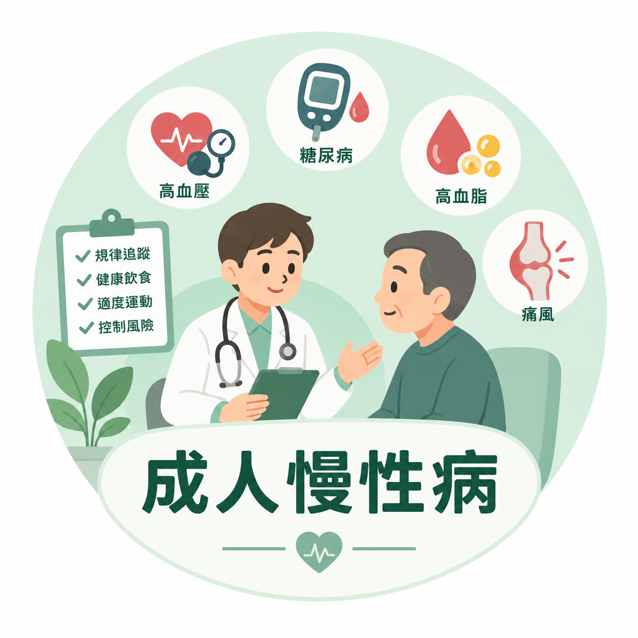 高血壓糖尿病高血脂痛風